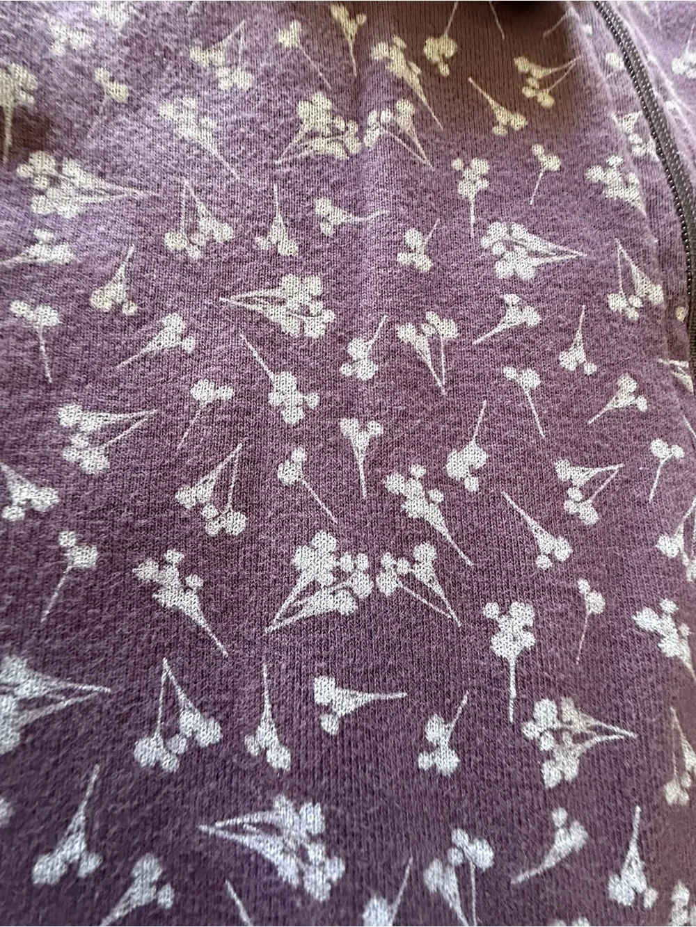 2 piece Burt’s Bees Kids One-Piece Footed Pajama - Purple and Moose Print - 12M